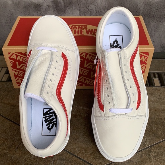 VANS OLD SKOOL LEATHER POP Trwht/Chili Pepper WMNS - Picture 2 of 14
